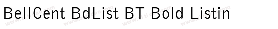 BellCent BdList BT Bold Listing字体转换